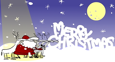 White Christmas cartoon